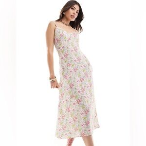 [& other stories] floral strappy midi dress